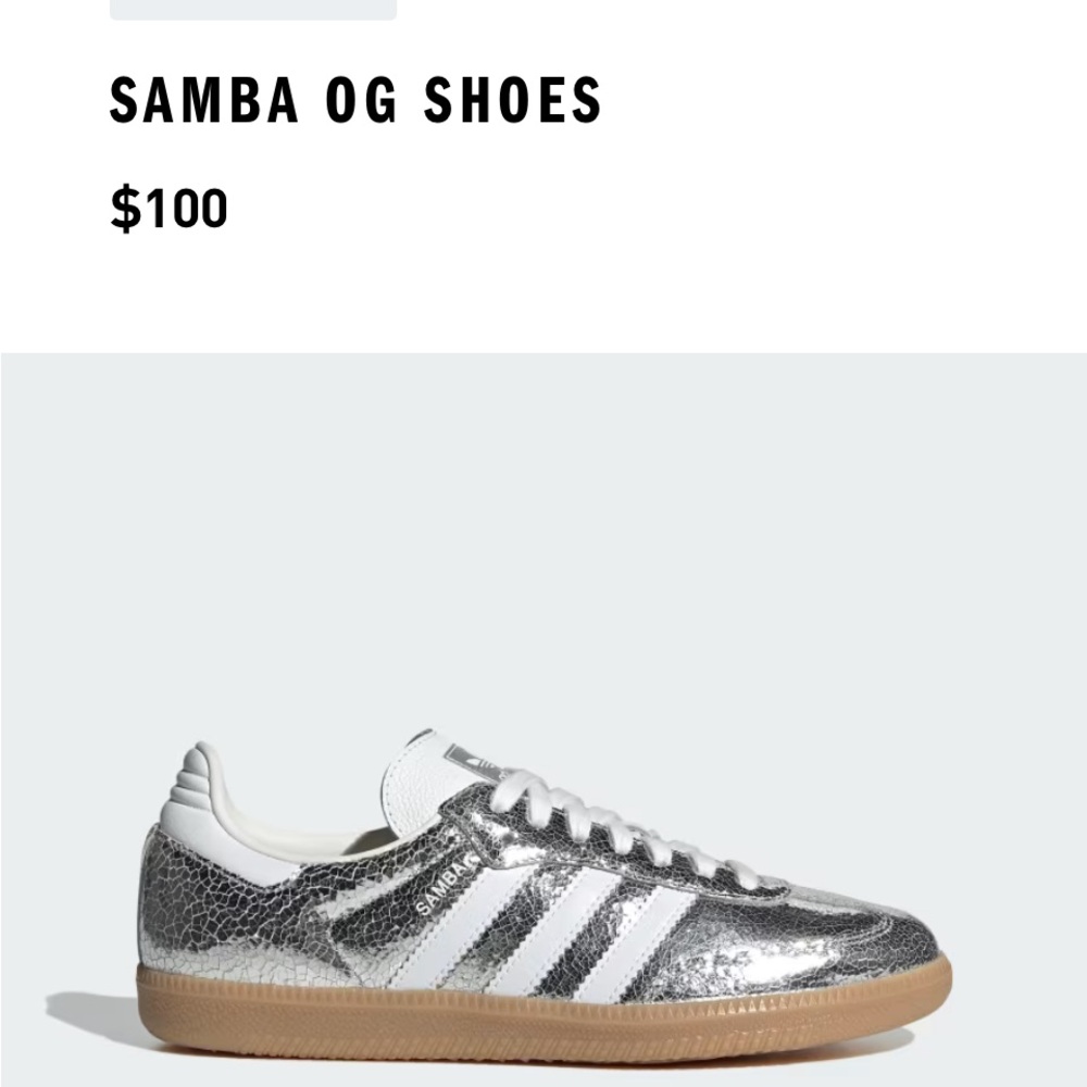 Adidas Samba OG Metallic Silver Sneakers